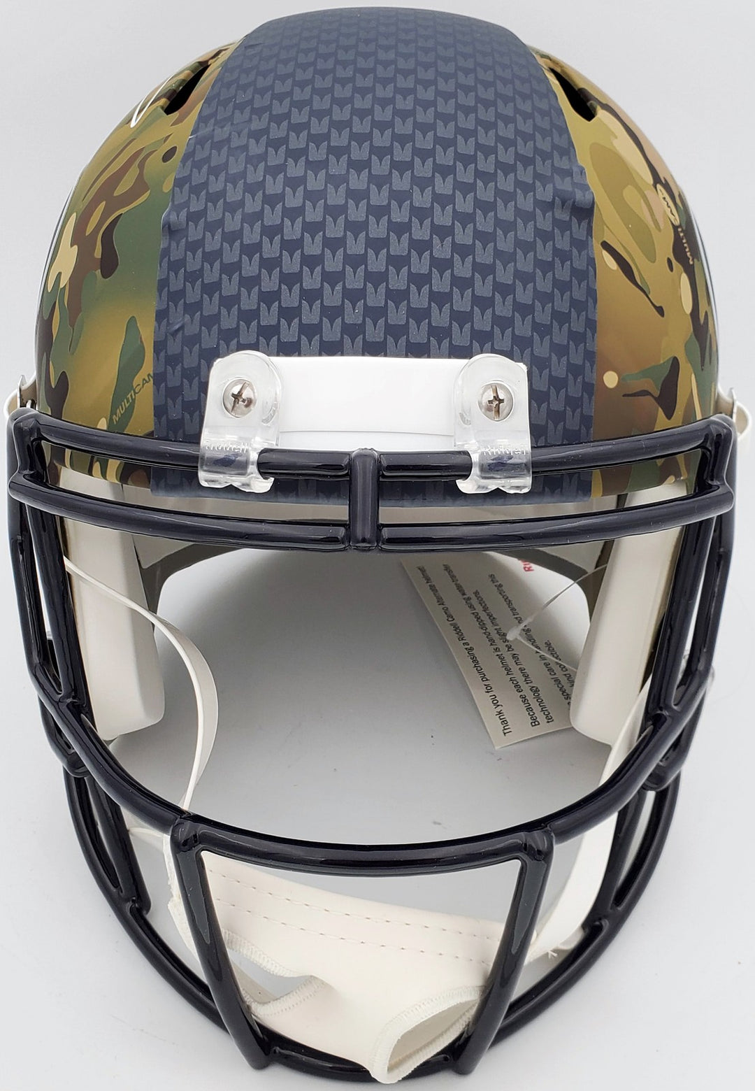 Russell Wilson Signed Seahawks Camo Full Size Replica Speed Helmet RW Holo
