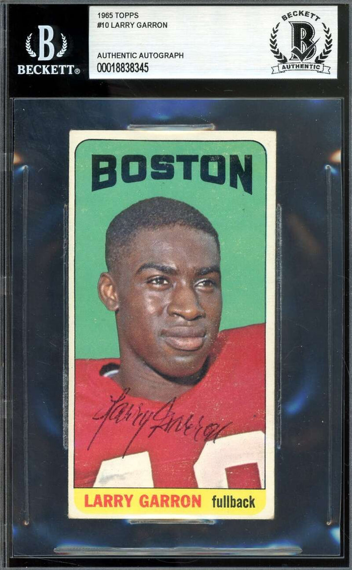 Larry Garron Beckett BAS Signed 1965 Topps Autograph