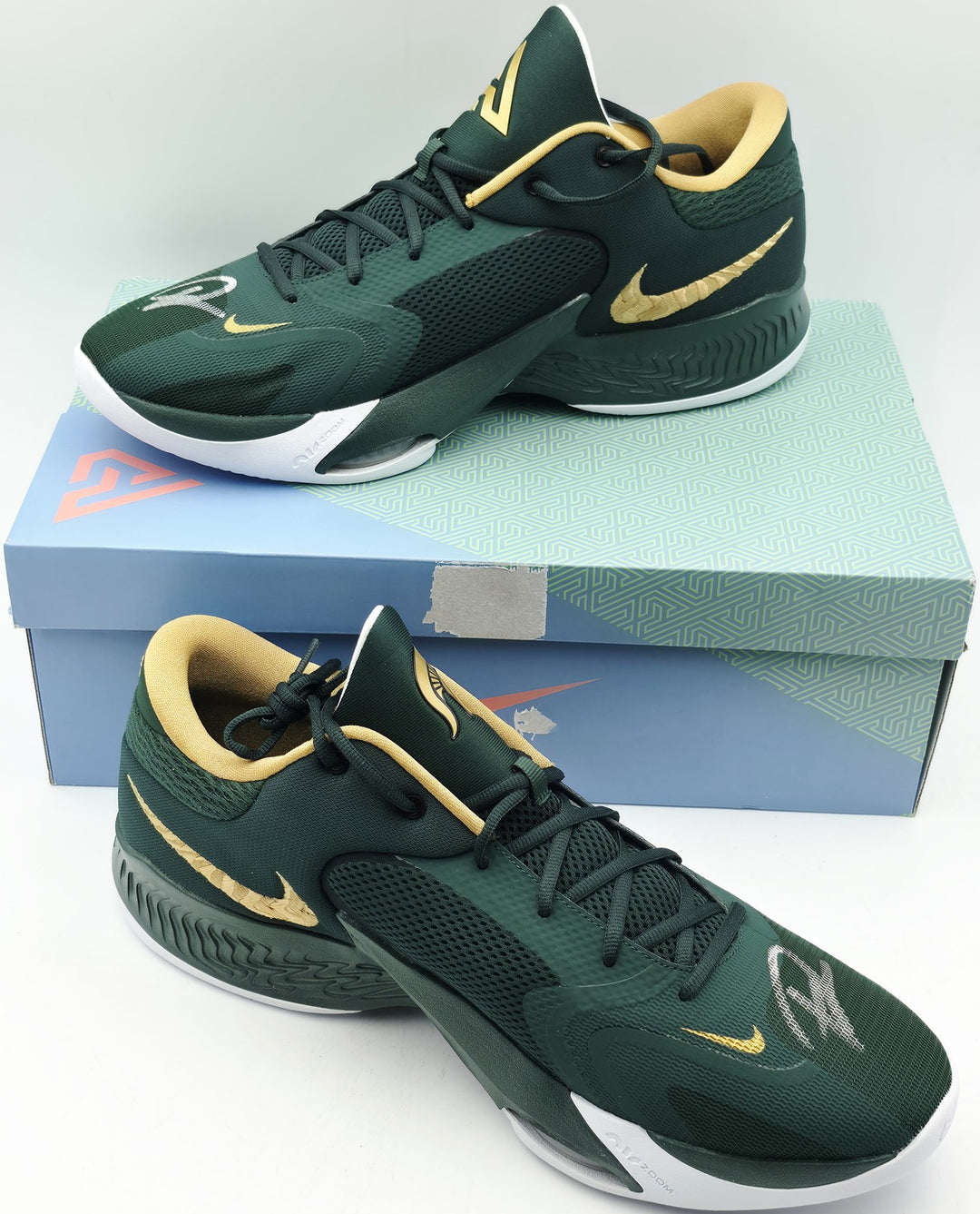 Giannis Auto 2022 (PE) Promo Michigan State Nike Zoom Freak 4 Game Shoes Size 16