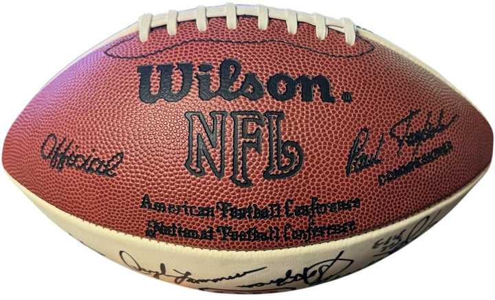 Quarterback  Legends signed Wilson NFL Football 32 Sigs–Beckett-Unitas/Jurgensen
