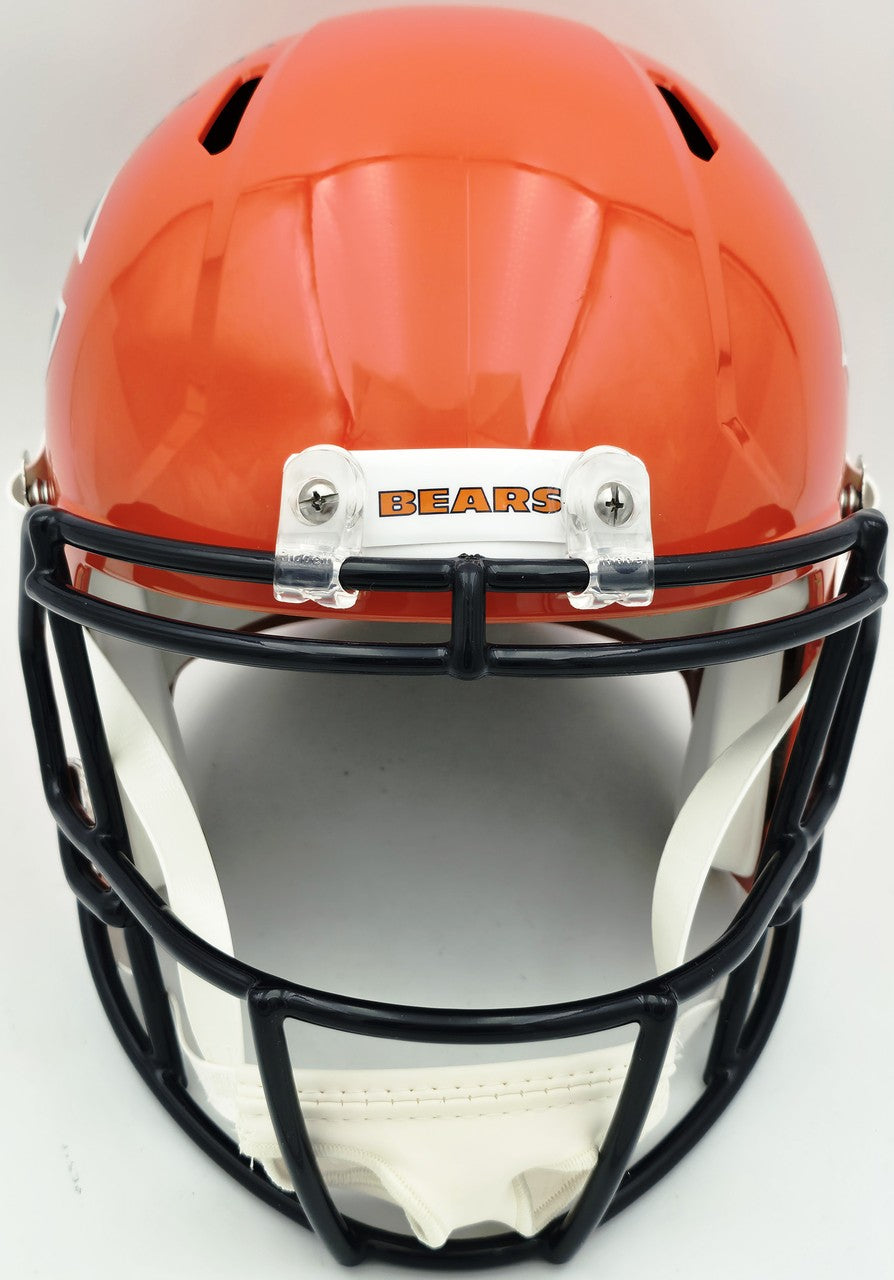 Brian Urlacher Auto Bears Orange Full Size Speed Replica Helmet "HOF 18" Beckett