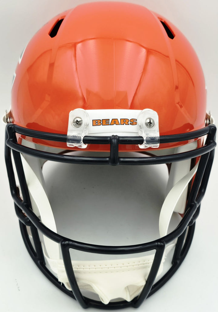 Brian Urlacher Auto Bears Orange Full Size Speed Replica Helmet "HOF 18" Beckett