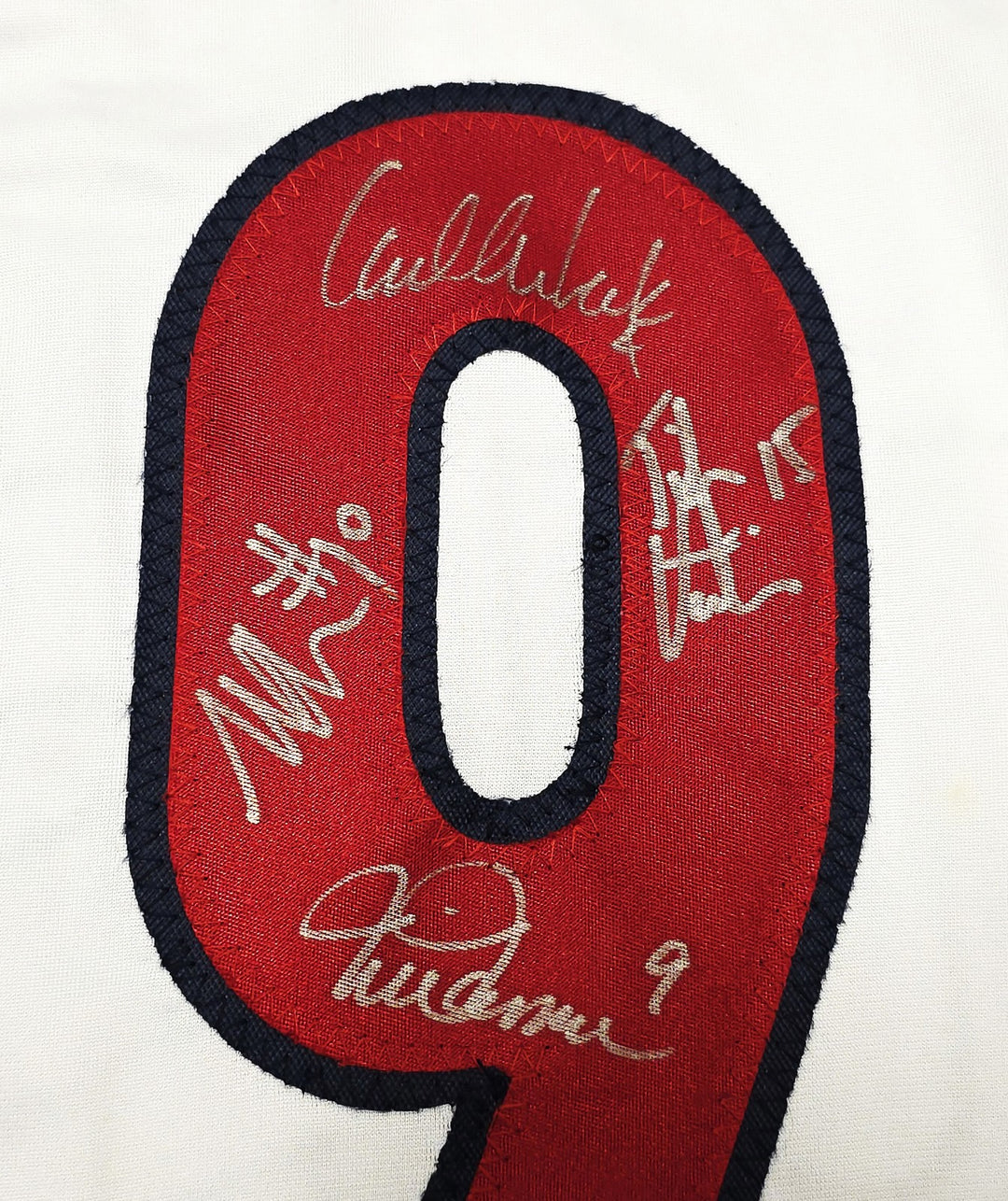 1999 Team USA Women's Soccer World Cup Champions Auto White Jersey 8 Sigs Hamm