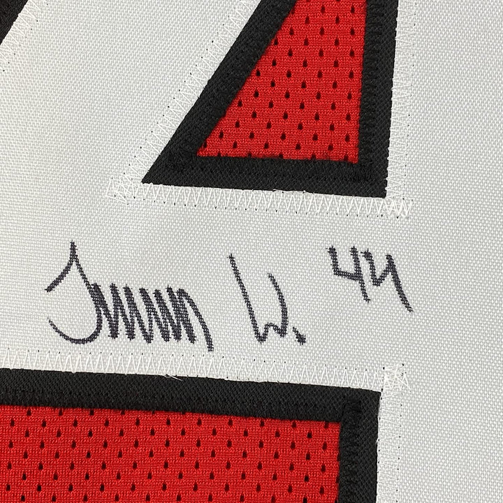 Framed Autographed/Signed Travon Walker 33x42 Georgia Red College Jersey BAS COA