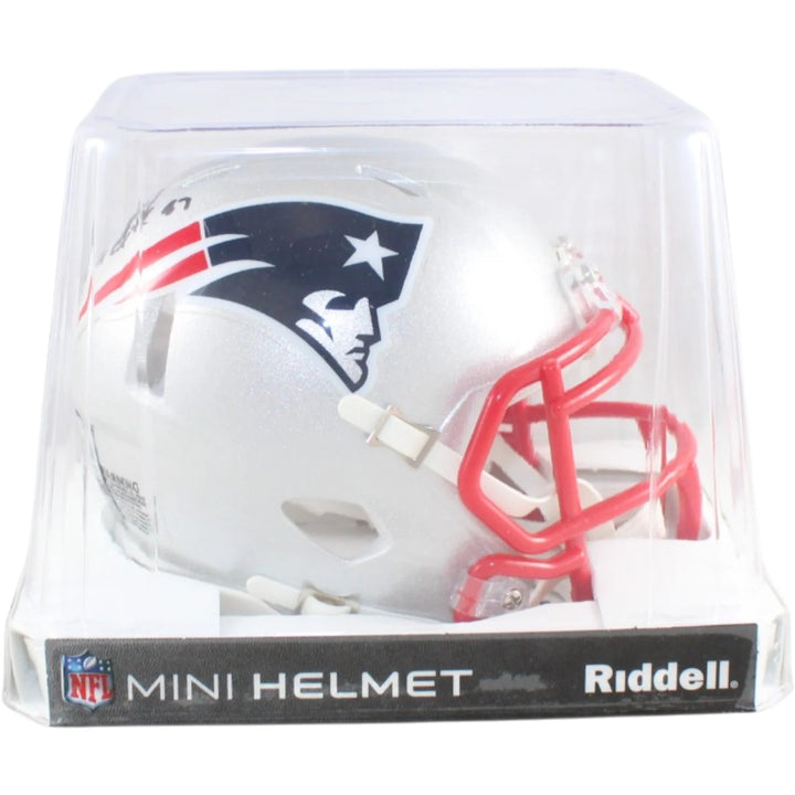 Rob Gronkowski Autographed New England Patriots Mini Helmet Beckett WIT 58339