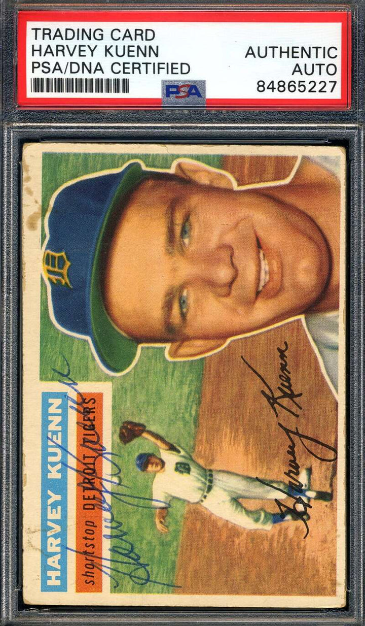 Harvey Kuenn PSA DNA Signed 1956 Topps Autograph