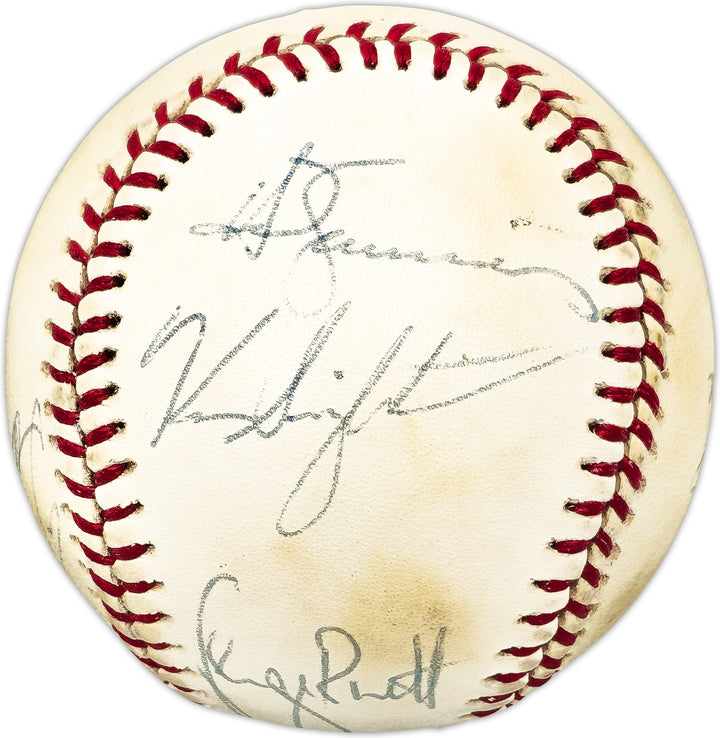 1970's MLB Stars & HOFer's Signed AL Baseball With 7 Sigs George Brett & Mike