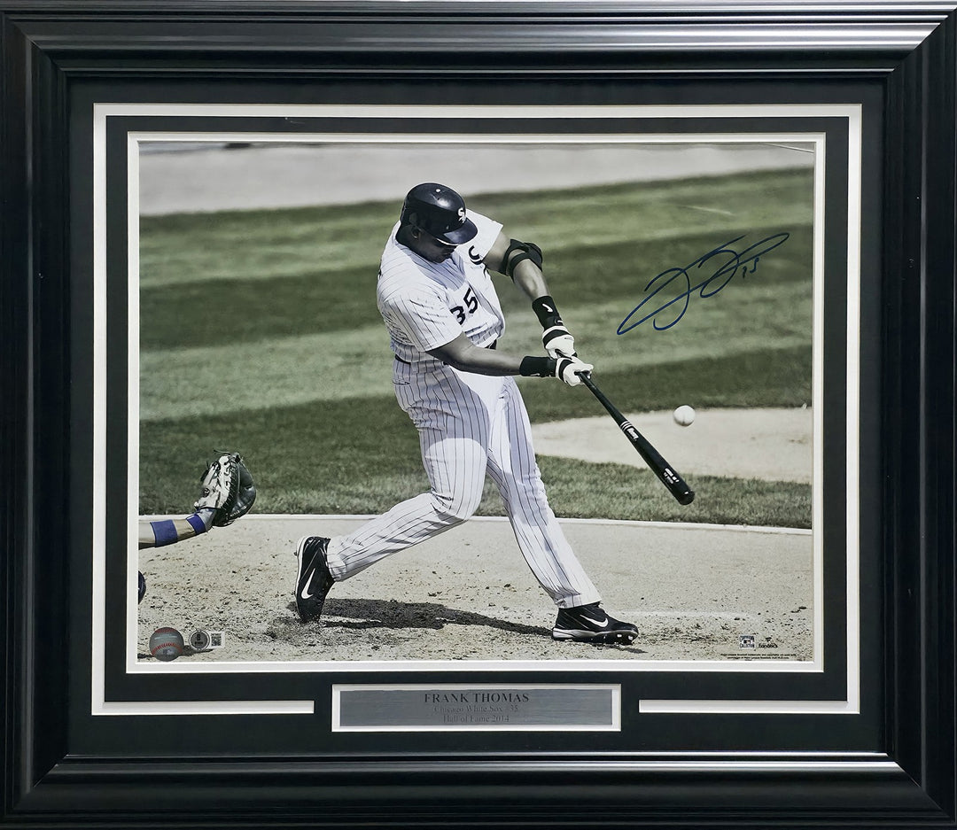 Frank Thomas Signed Framed 16x20 Photo Chicago White Sox Beckett Witness