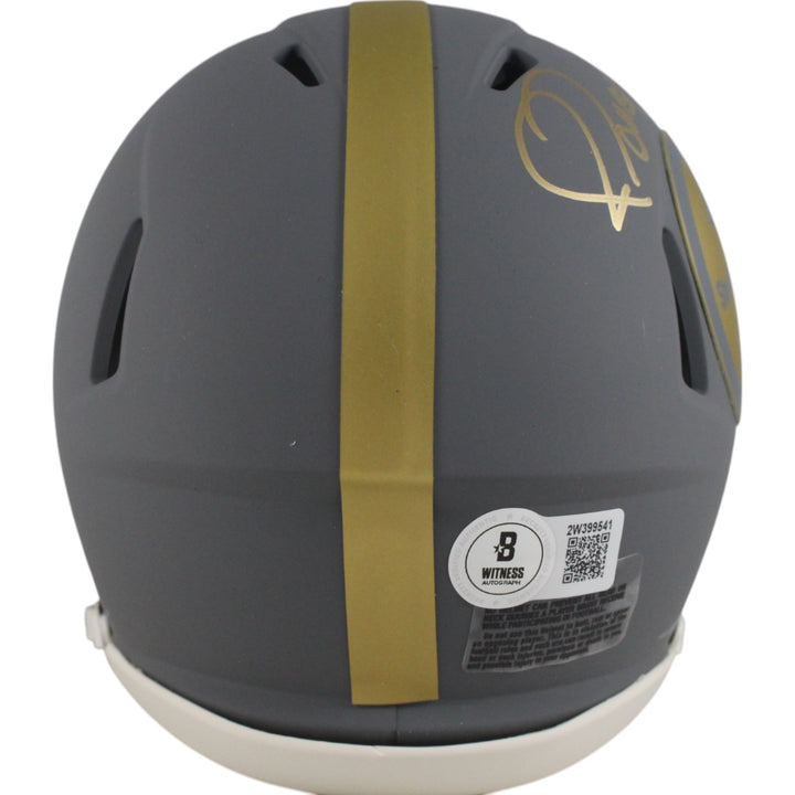 Jerome Bettis Autographed Pittsburgh Steelers Slate Mini Helmet Beckett 49224