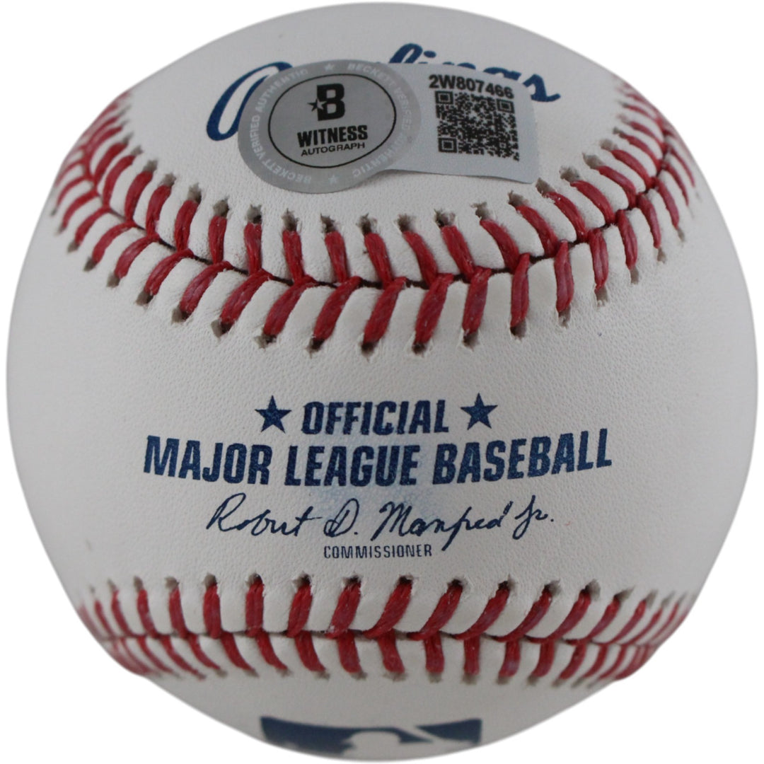 Jack Morris Autographed Detroit Tigers OML Baseball HOF Beckett Witness 51578