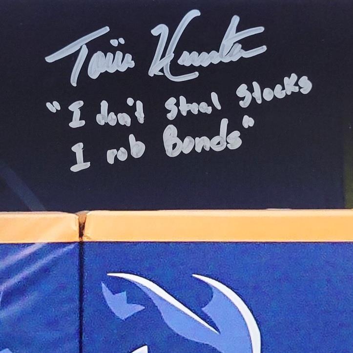 Torii Hunter signed "Rob Bonds" 2002 All Star Catch 11x14 photo Beckett BAS