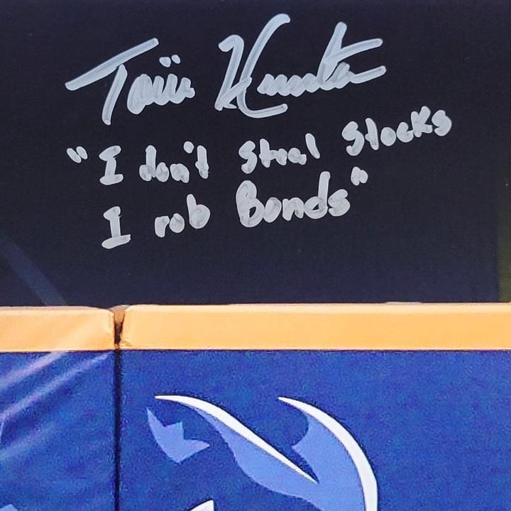 Torii Hunter signed "Rob Bonds" 2002 All Star Catch 11x14 photo Beckett BAS