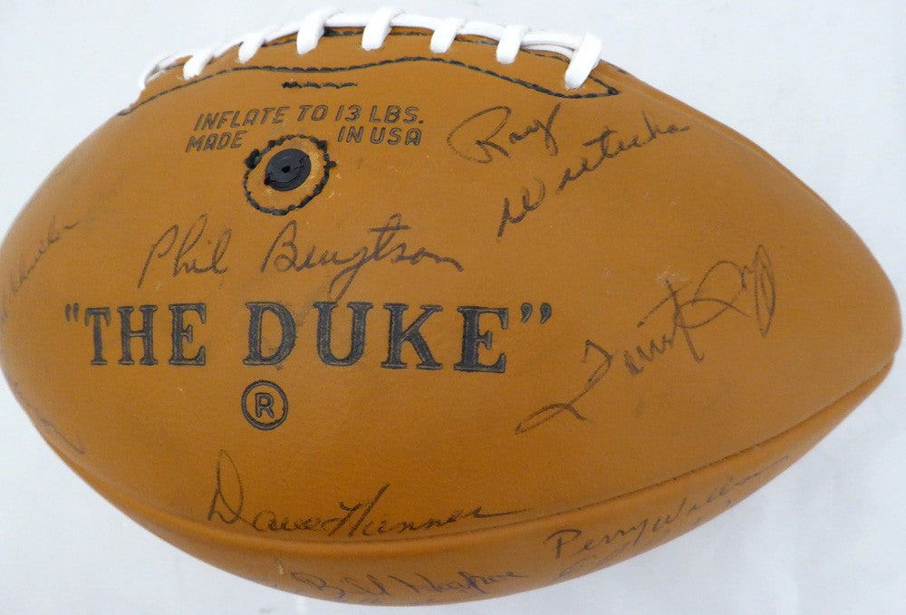 1969 Green Bay Packers Team Auto Football 50 Total Sigs Bart Starr PSA/DNA