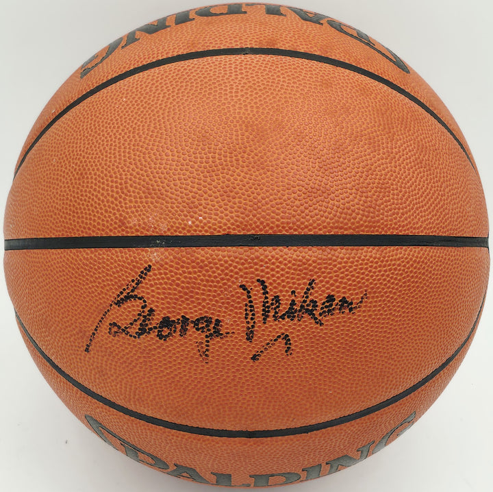 George Mikan Auto Spalding NBA Leather Game Basketball Minneapolis Laker Beckett