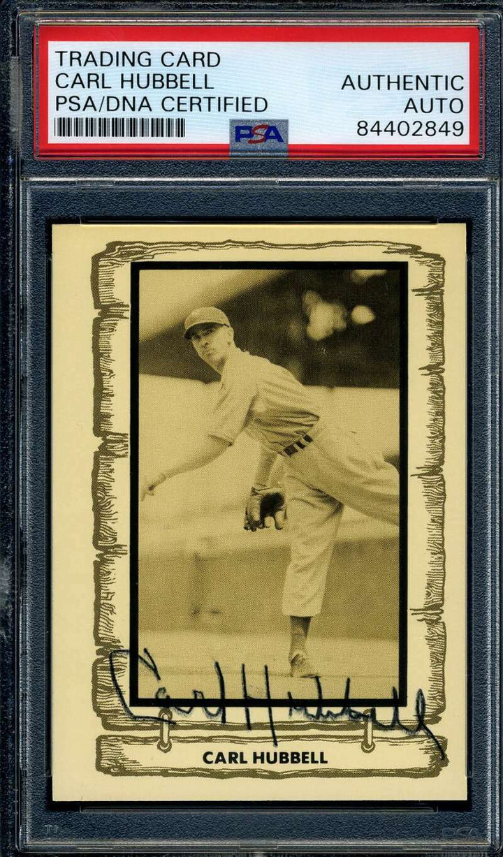 Carl Hubbell PSA DNA Coa Signed 1980 Cramer Sports Autograph