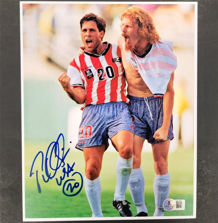 Paul Caligiuri signed USA 8x10 photo 1994 USMNT World Cup autograph Beckett BAS