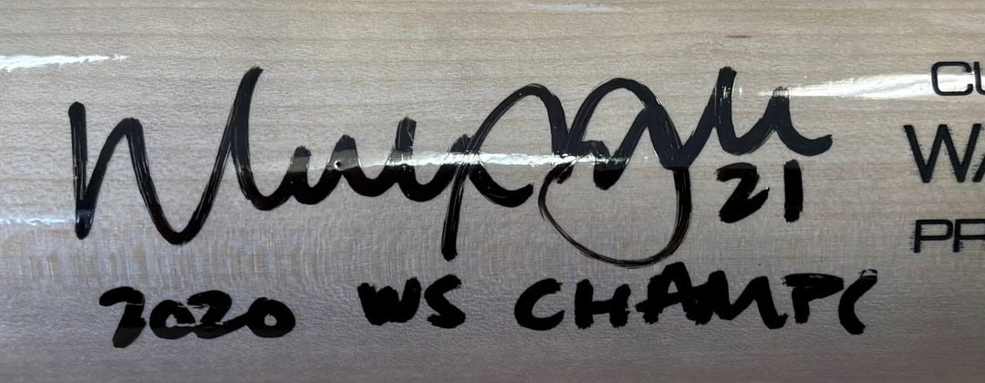 Walker Buehler Dodgers Signed Victus CT1 Player Model Bat 2020 WS Champs BAS