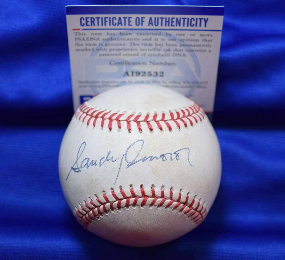 Sandy Amoros PSA DNA Coa Autograph National League ONL Hand Signed Baseball
