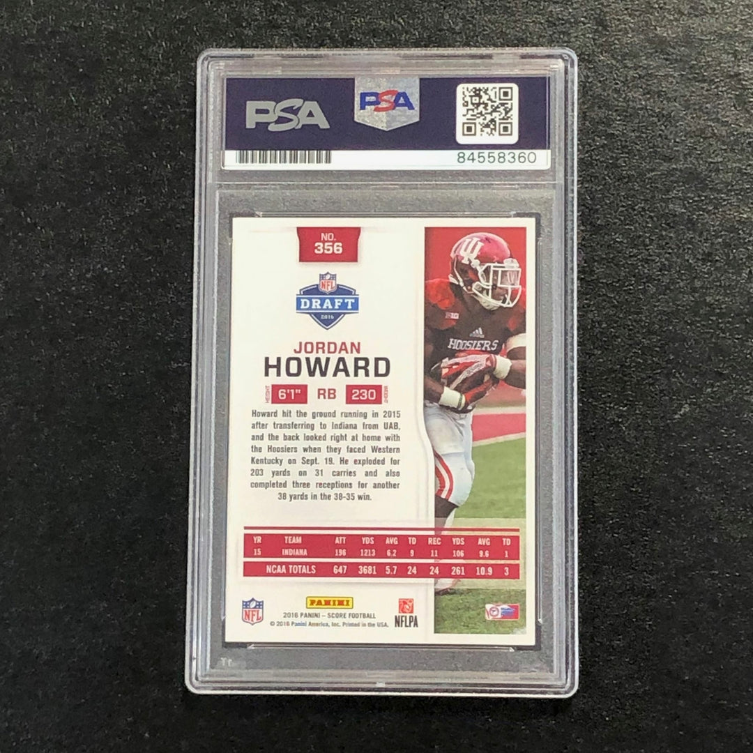 2016 Panini Score #365 Jordan Howard Signed Card AUTO PSA Slabbed