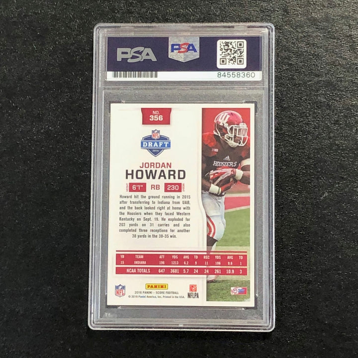 2016 Panini Score #365 Jordan Howard Signed Card AUTO PSA Slabbed