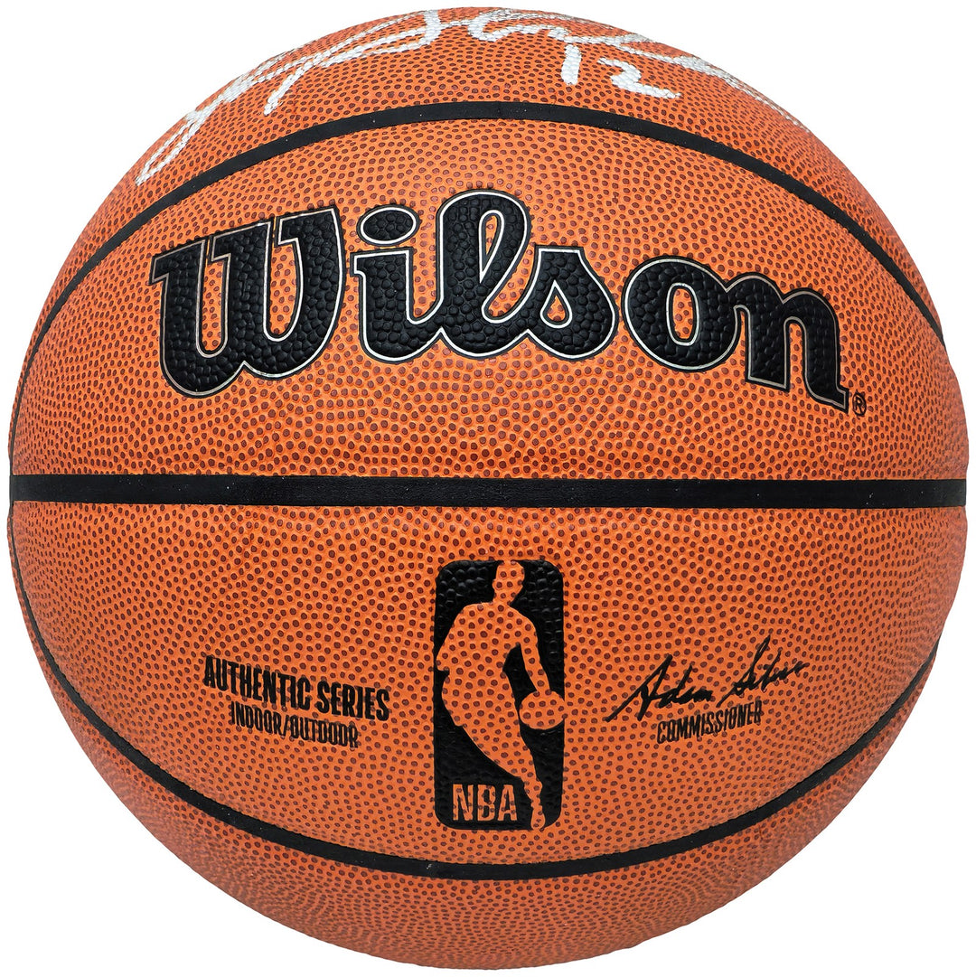 John Stockton Auto Authentic Series Indoor/Outdoor IO Basketball Jazz Beckett
