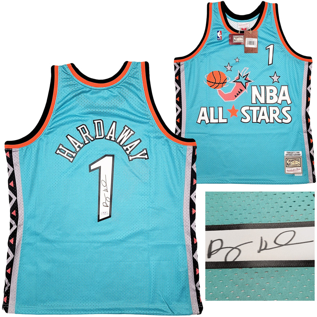 Magic Penny Hardaway Auto Teal Mitchell Ness 1996 ASG HWC Swingman Jersey XL PSA