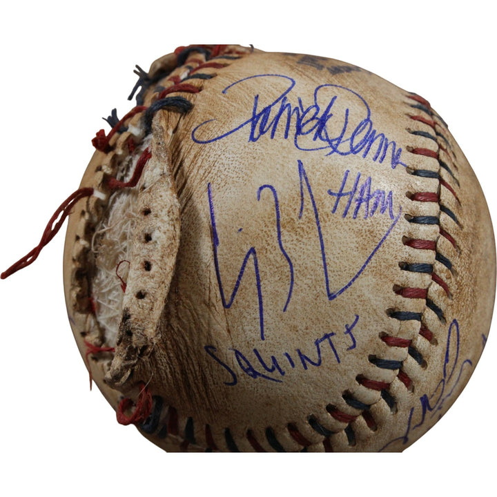 Cast Sandlot Autographed Ripped Custom Baseball Renna +7 Character Beckett 57168