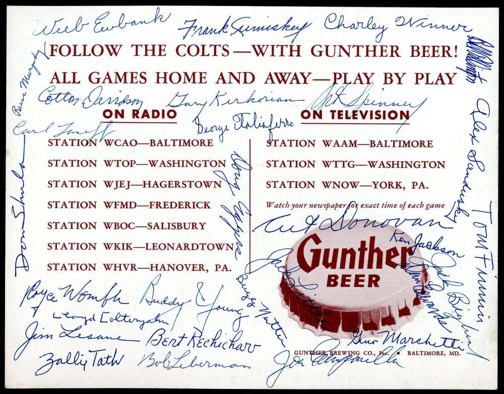 Shula Donovan Marchetti Ewbank JSA Loa Signed by 29 1954 Baltimore Colts Team Ph