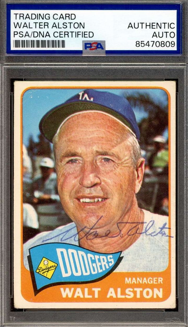 Walter Alston PSA DNA Signed 1965 Topps Autograph