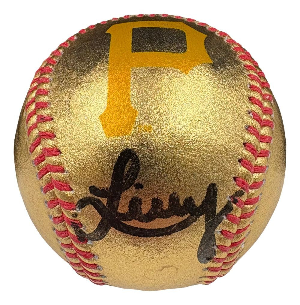 Livvy Dunne Signed Pittsburgh Pirates Gold Logo Baseball BAS