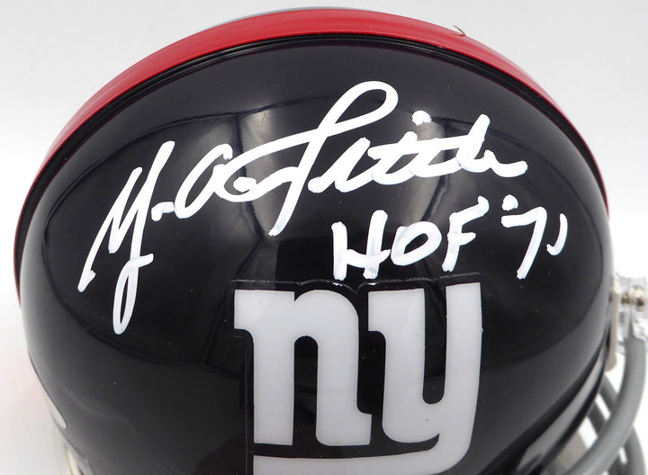 Y.A. Tittle Signed New York Giants Mini Helmet "HOF 71" TriStar Holo #7745968