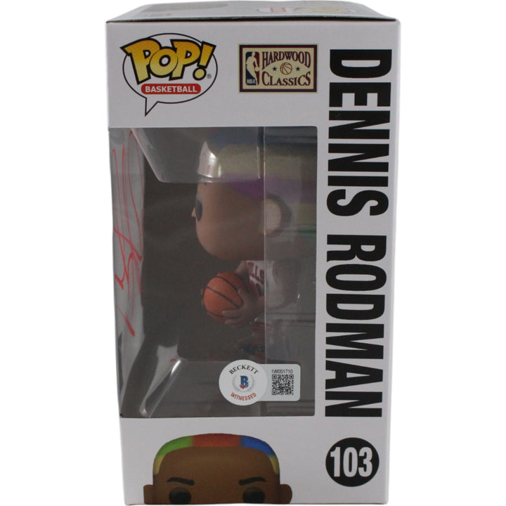 Dennis Rodman Signed Chicago Bulls Funko Pop! #103 w/ Soft Protector 44411