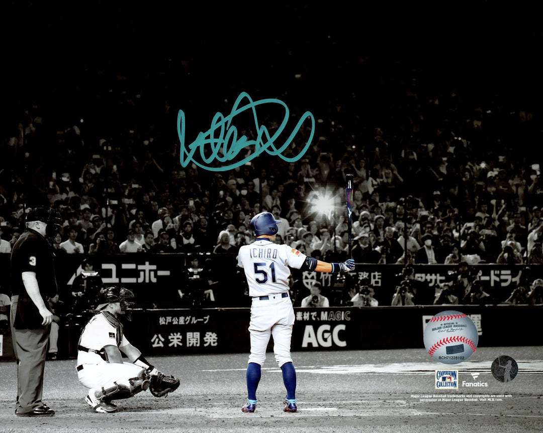 Ichiro Suzuki Signed Framed 8x10 Photo Seattle Mariners Final At Bat IS Holo