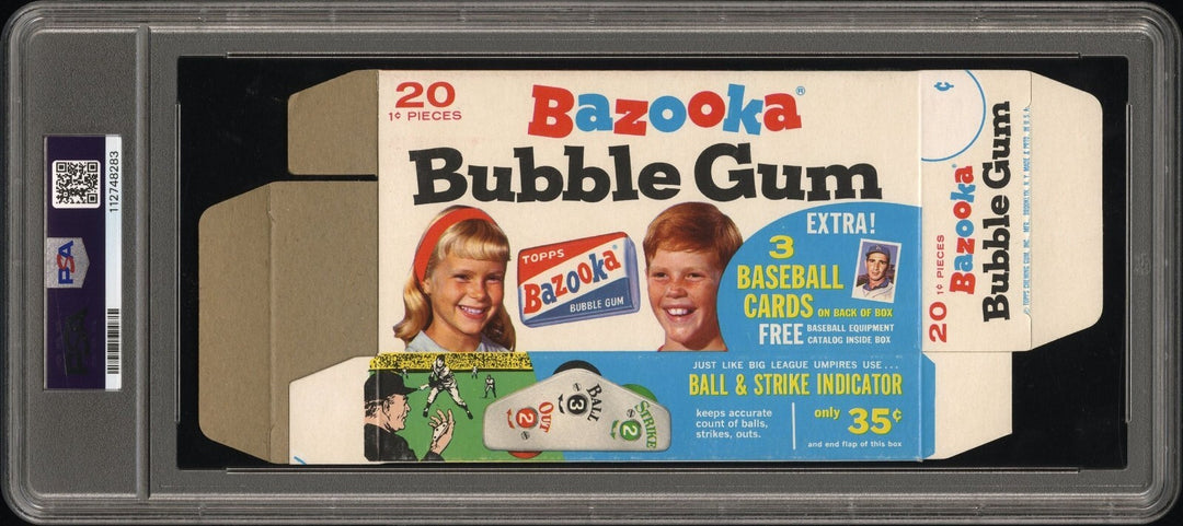 1966 Bazooka Complete Box J. Marichal/Harmon Killebrew/Callison- PSA Graded 5 EX