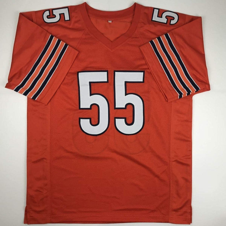 Autographed/Signed Lance Briggs Chicago Orange Jersey Beckett BAS COA