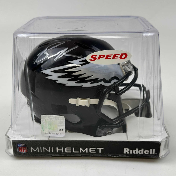 Autographed/Signed Brandon Graham Eagles Eclipse Mini Helmet Beckett COA
