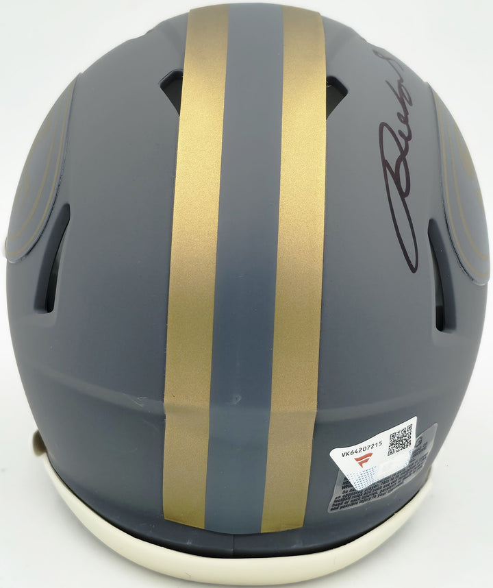 Deebo Samuel Signed 49ers Slate Gray Speed Mini Helmet Fanatics Holo