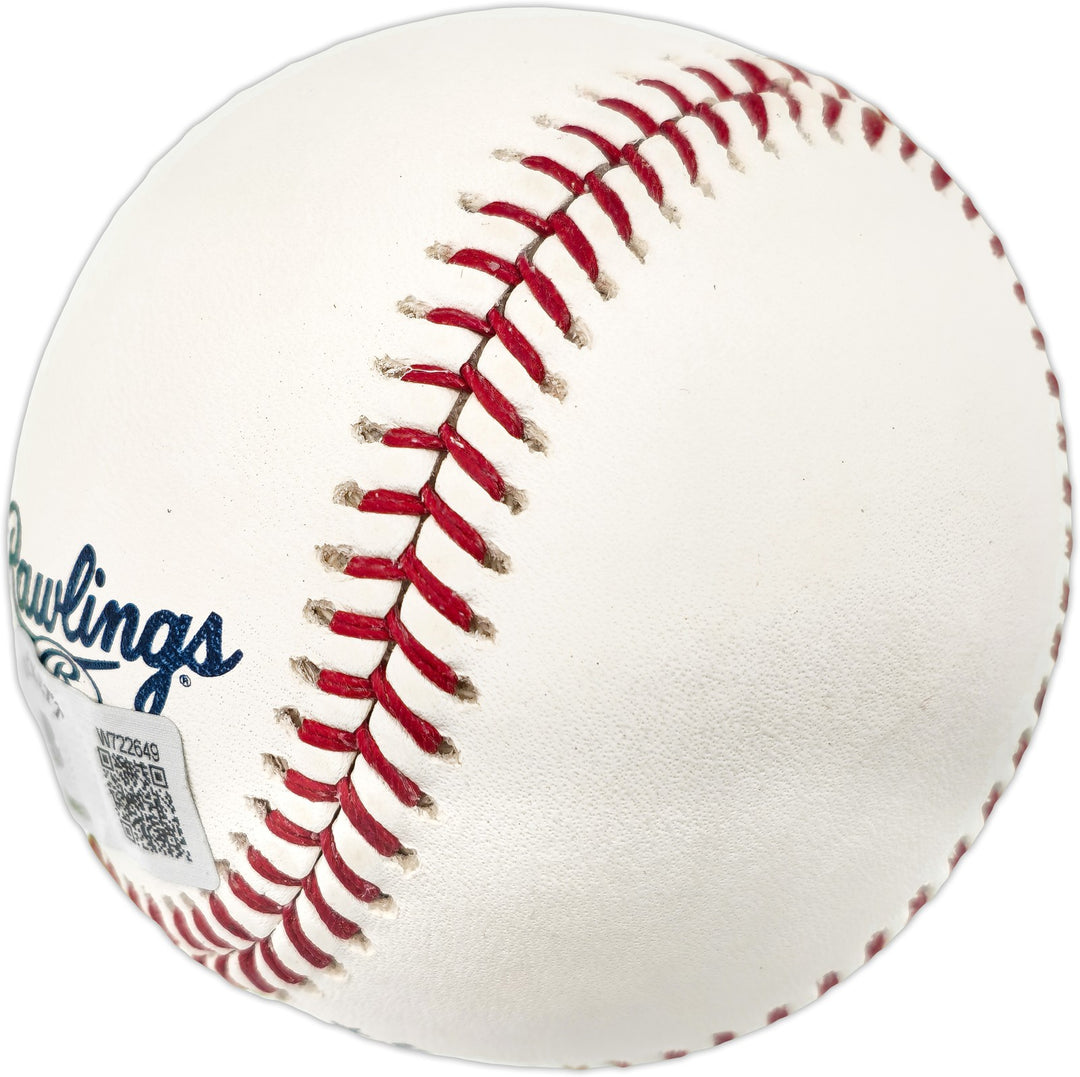 Michael Brantley Signed 2022 WS Logo Baseball Astros 2022 WS Champs Beckett Wit
