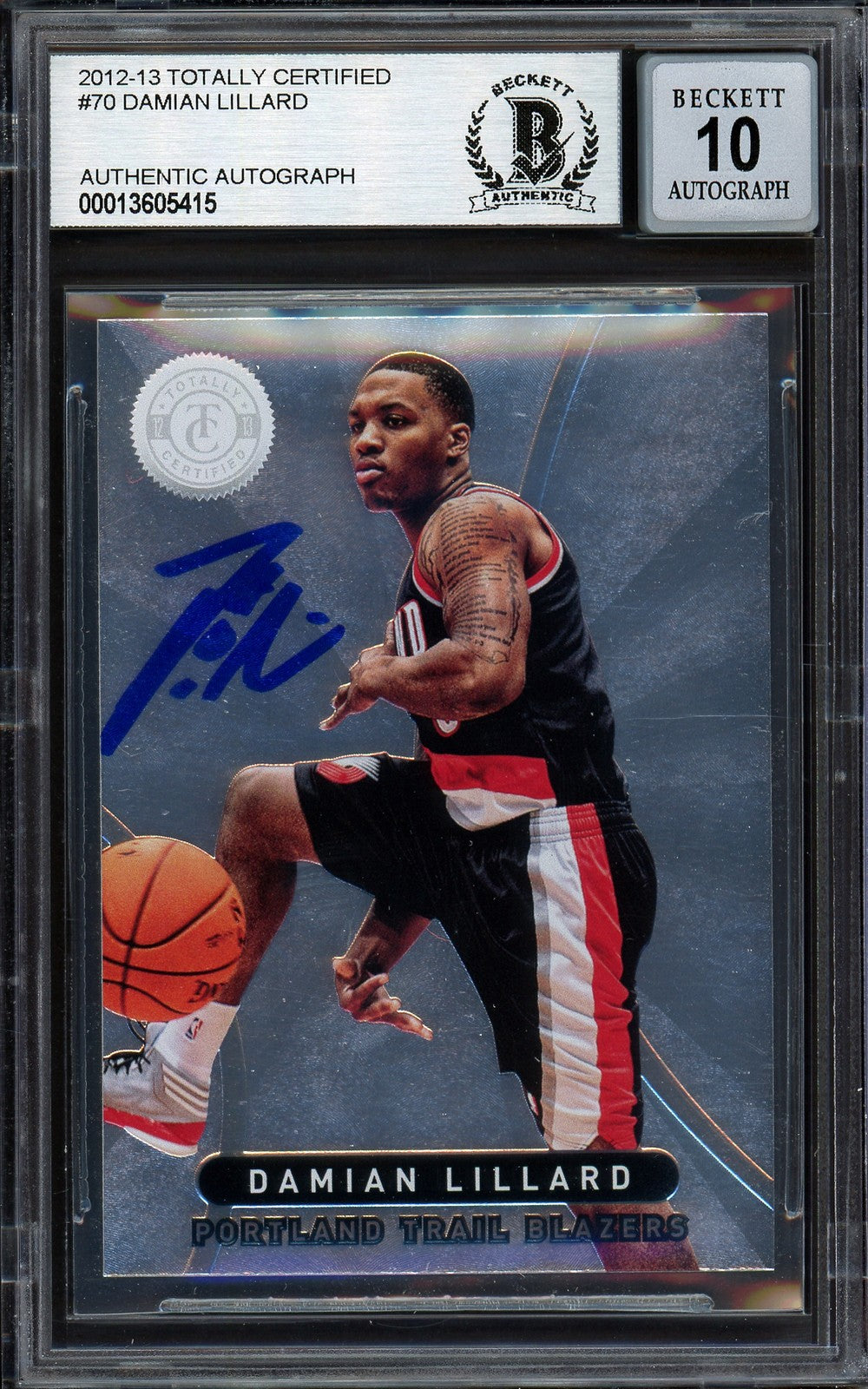 Damian Lillard Auto Signed 2012-13 Panini Totally Certified RC 70 Sig 10 Beckett