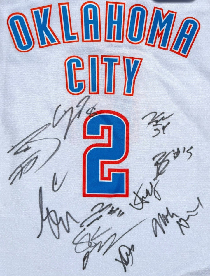 2024-2025 Oklahoma City Thunder Signed Team Jersey SHAI JDUB DORT NBA FINALS JSA