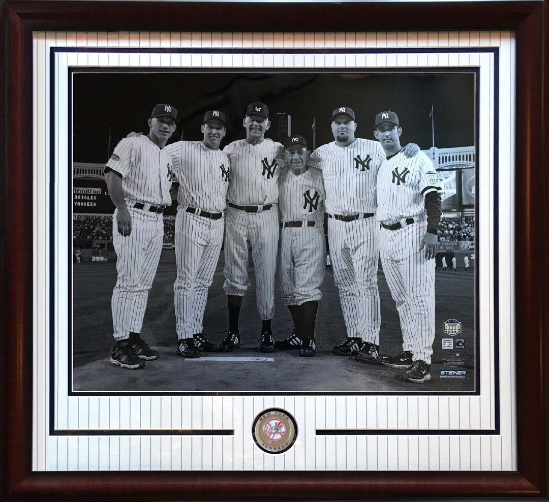 Yankees Perfect 6 16x20 Chrome Photo framed coin Berra Larsen Cone Posada Wells