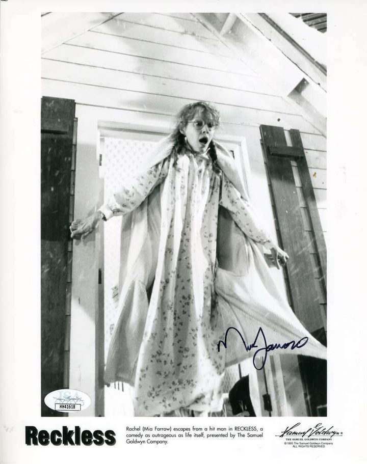 Mia Farrow JSA Coa Signed 8x10 Reckless Photo Autograph
