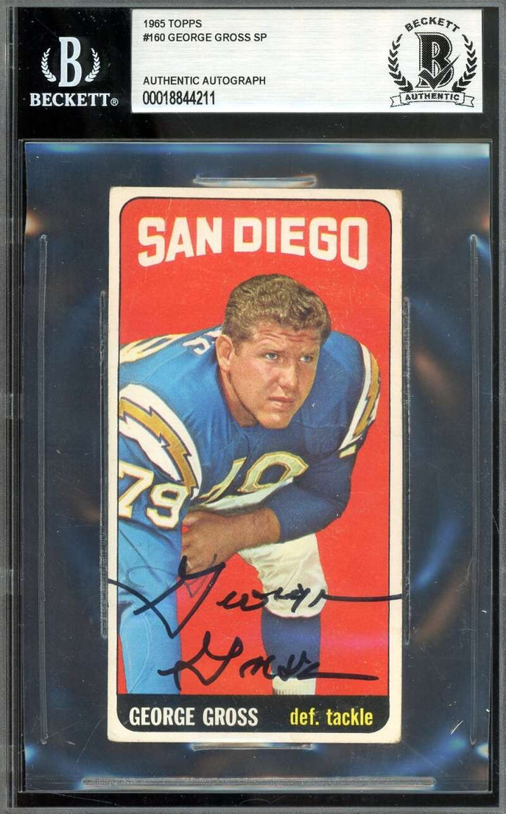 George Gross Beckett BAS Signed 1965 Topps SP Autograph