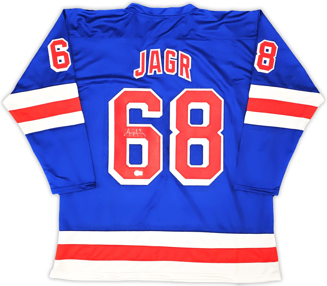 New York Rangers Jaromir Jagr Signed Blue, Red & White Jersey Beckett Wit