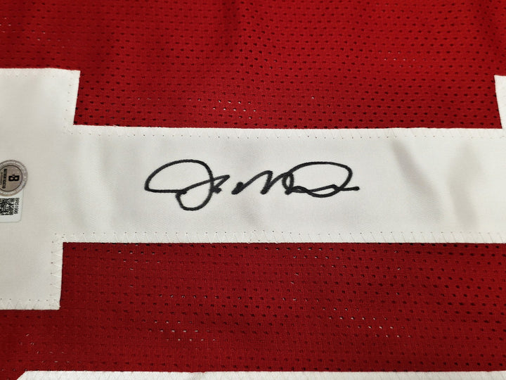San Francisco 49ers Joe Montana Signed Red Jersey Beckett