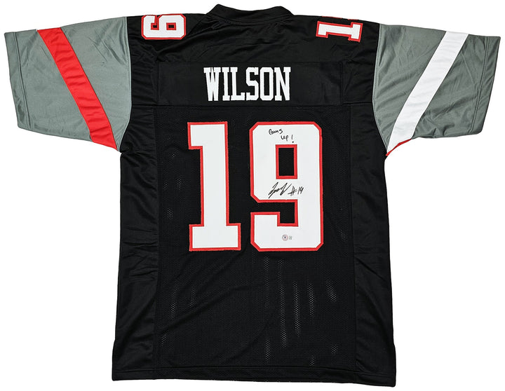 Texas Tech Red Raiders Tyree Wilson Signed Black Jersey "Guns Up" Beckett Wit