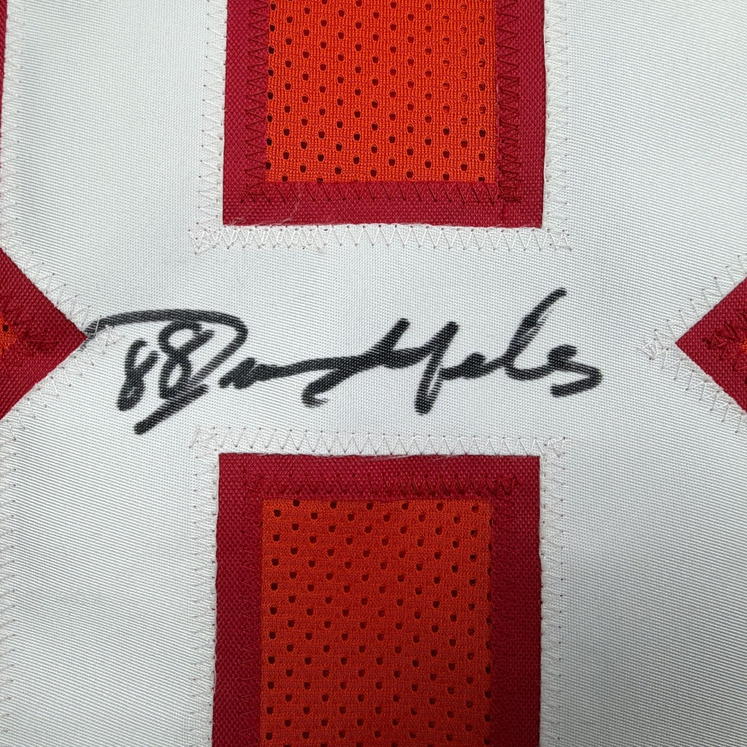 Autographed/Signed Jimmie Giles Tampa Bay Orange Football Jersey JSA COA