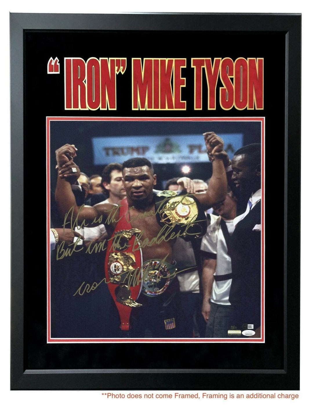 Mike Tyson Signed Framed 16x20 Photo Inscribed "Ali Greatest" #D/10 JSA COA