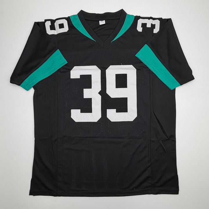 Autographed/Signed Cam Little Jacksonville Black Football Jersey JSA COA