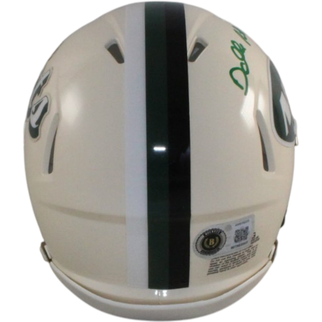 Darrelle Revis Autographed New York Jets Retro Mini Helmet Beckett Witness 58222